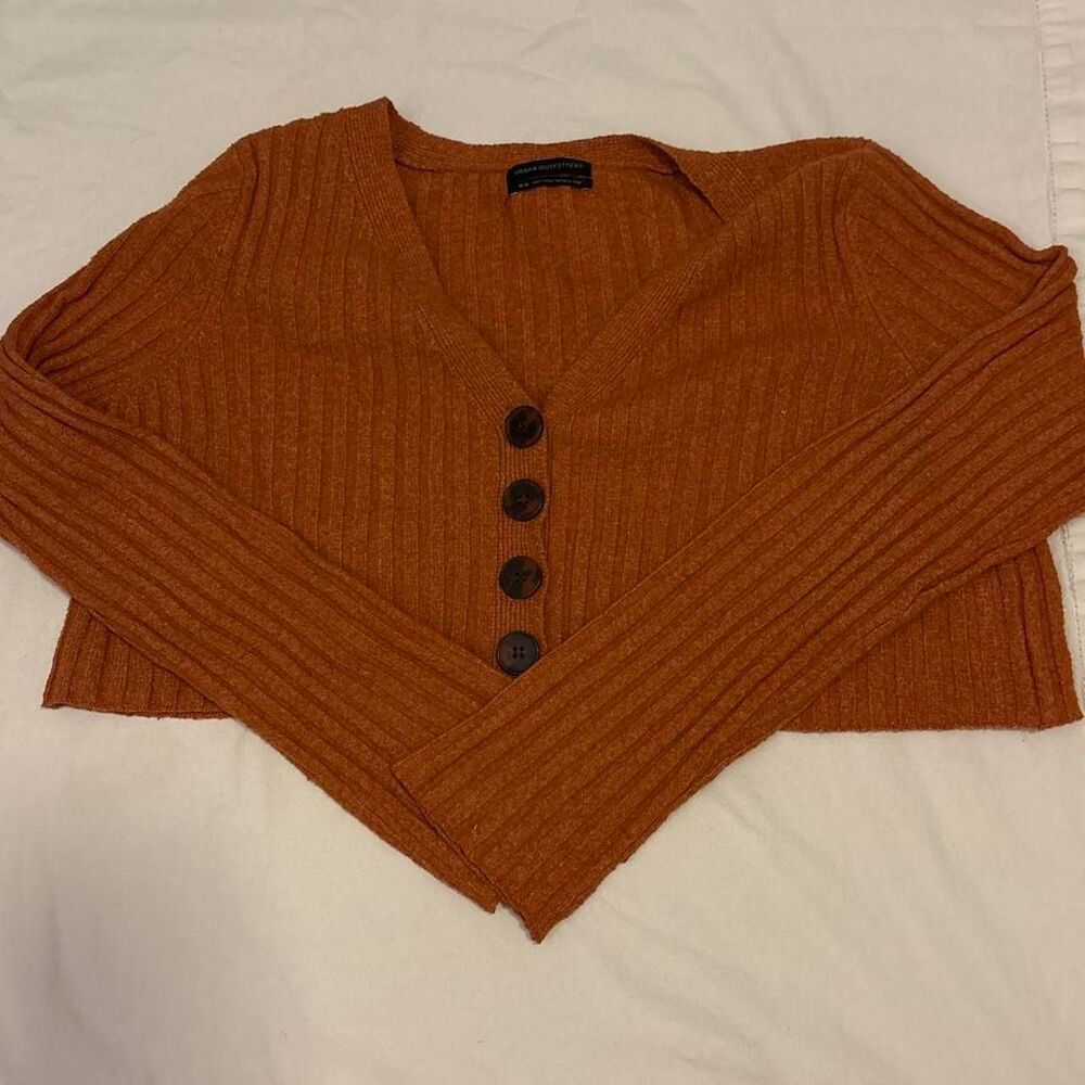Urban-outfitters Women's Brown and Orange Cardigan